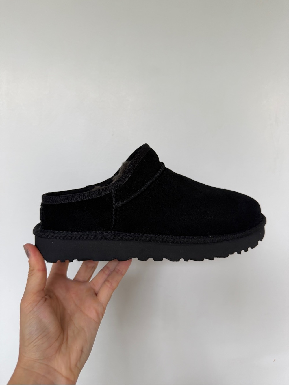 UGG Classic Micro suede shearling slip on mule clog slippers